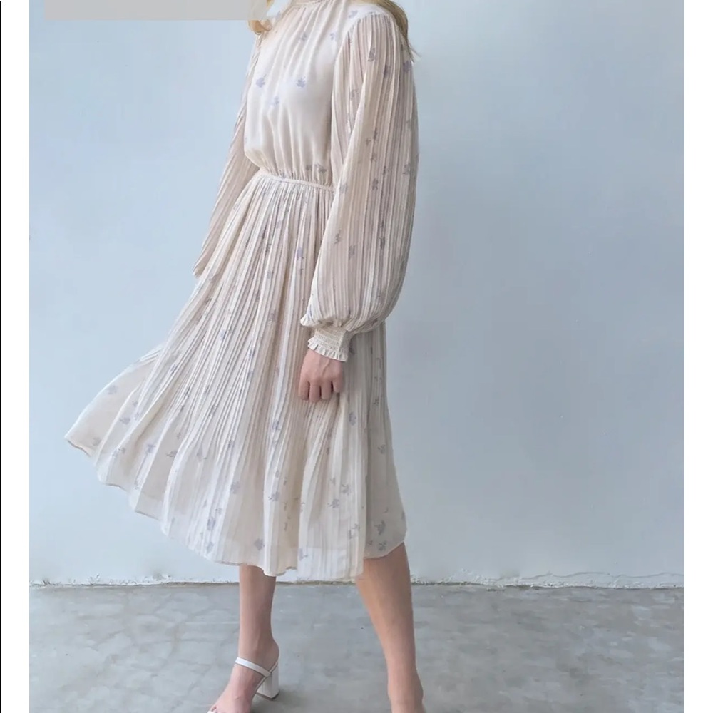 Oak + Fort floral midi dress XS NWT